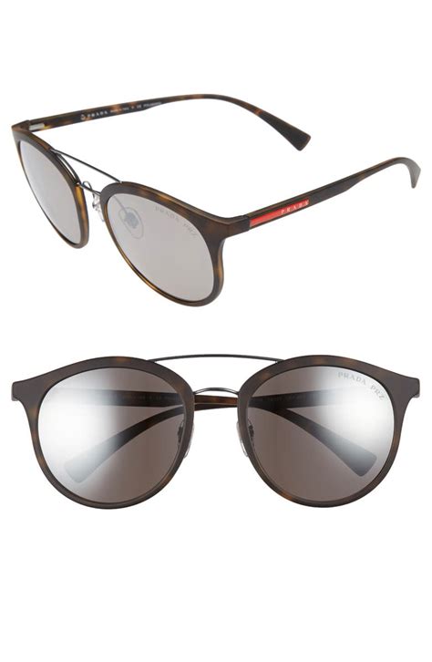 prada 54mm round aviator sunglasses|Prada sunglasses nordstrom.